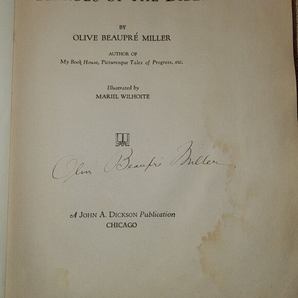 Heroes of the Bible by Olive beaupre Miller first edition 1940, signed by author - Picture 6 of 16